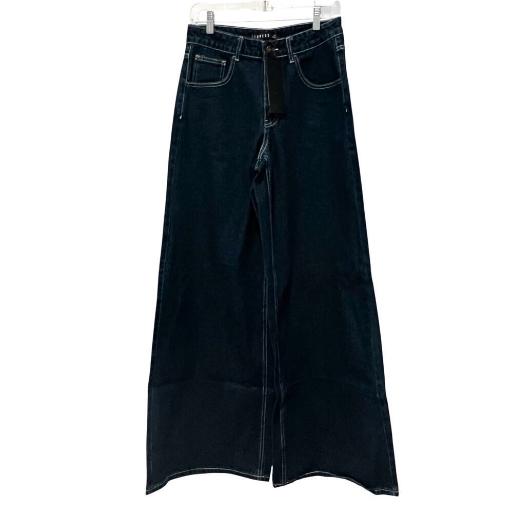 Lioness Women's Idol Denim Low Rise Wide Leg Jeans Blue Size XS NWT - Picture 5 of 12